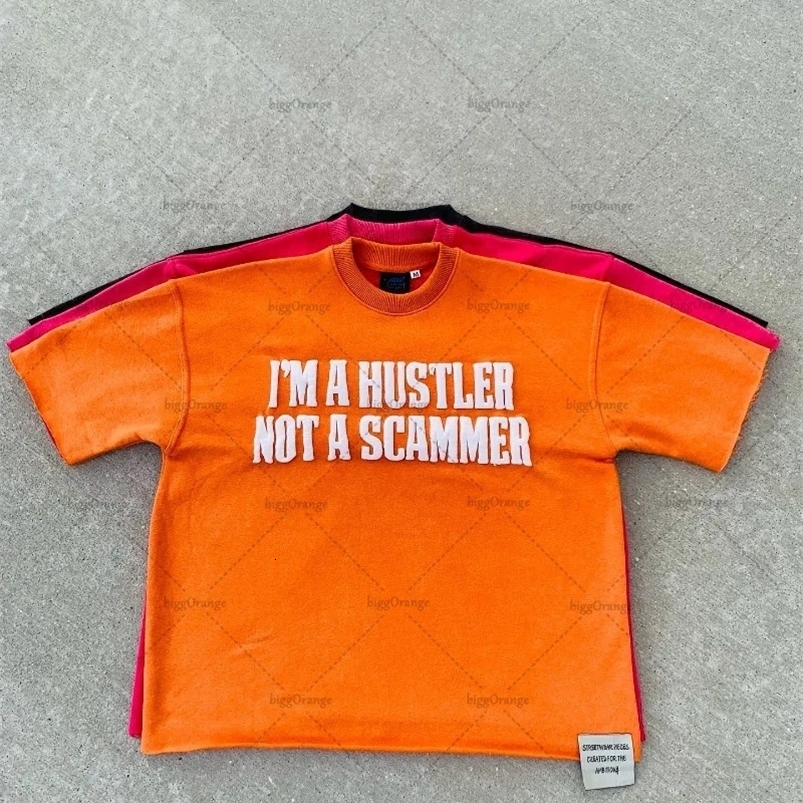 Y2k summer American street color round neck top letter printed short sleeved mens retro casual oversized T-shirt for women 250103