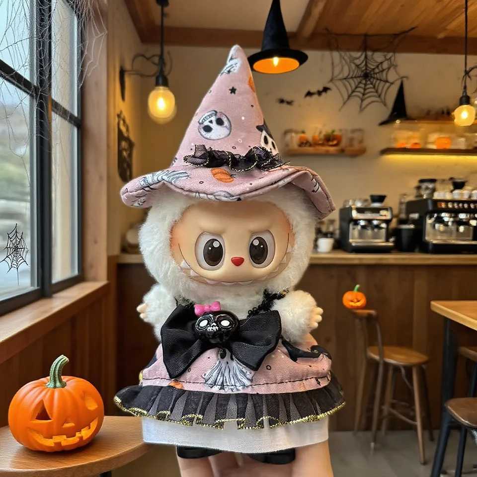 No DollPlush Dolls Clothes Halloween Party Themed Outfits for Labubu Halloween Clothes pumpkin Dress Set Clothes Gifts C250924