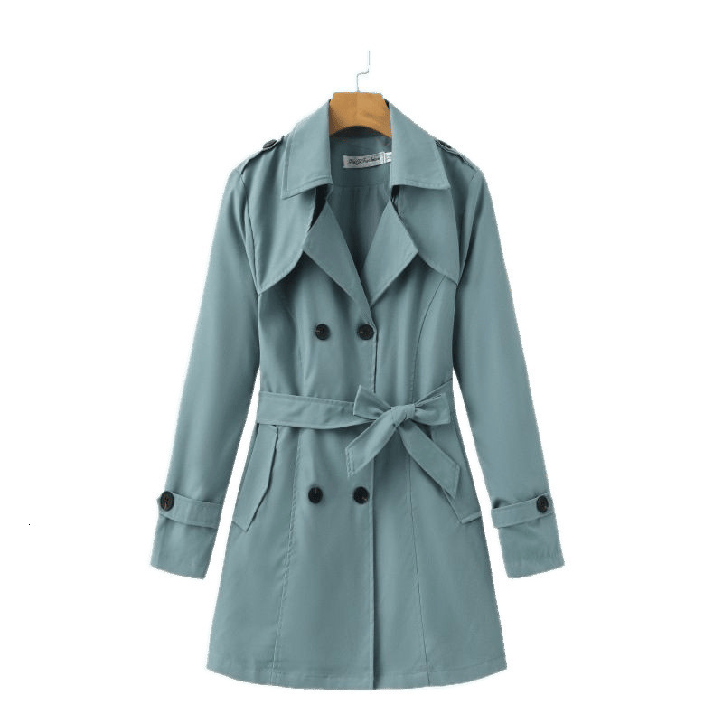 Womens Trench Coat Spring Autumn 2025 Korean Fashion Casual Versatile MidLength Coat Womens Overcoat 240926