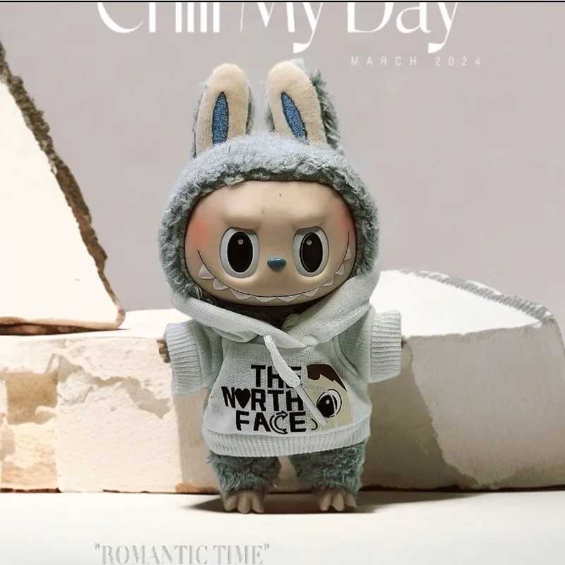 First and second generation Labubu sitting party baby clothes pendant Macaron Labubu clothes new cute overalls cute C250924