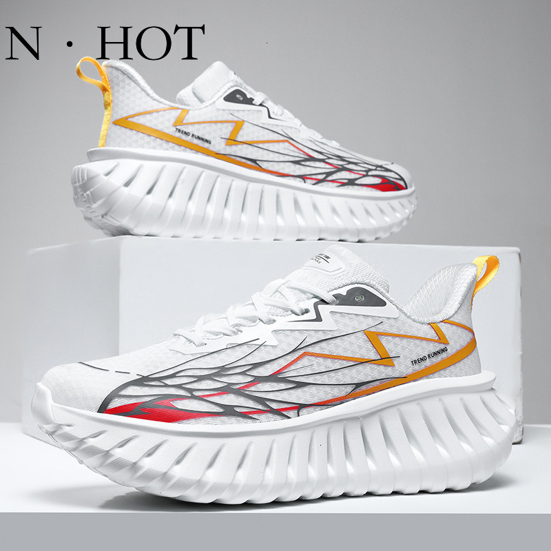 NHOT Designer Luxury New Color Blocked Mesh Men's Sports Shoes Fashion Lightweight Soft Sole Student Running Shoes Comfortable Breathable Outdoor
