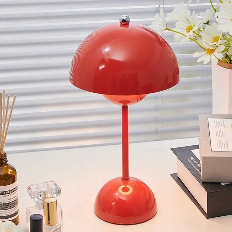 Mushroom Flower Bud Rechargeable LED Table Lamps Desk Night For Bedroom Dining Touch Night Light Simple Modern Decoration C251115