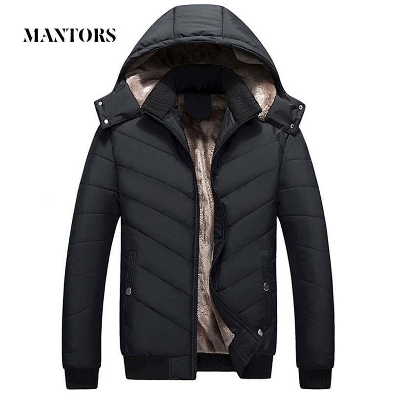Winter Men Jacket Parka Warm Fleece Casual Hooded Coat Mens Cotton Slim Thick Down Jacket Male Zipper Outwears Casacos Masculino T200102