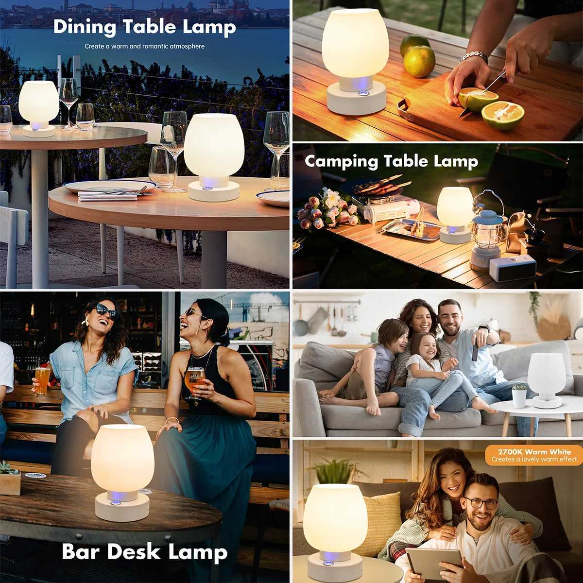 Table Lamp Night Light Touch Desk Lights Warm White Soft 3 Colors Camping Lighting 6500k Lamps Eye Projection Inside Bedroom C251115