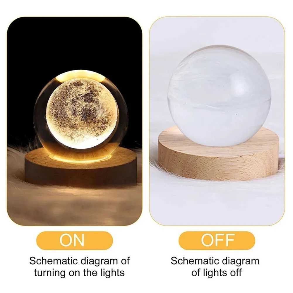 Unique 3D Crystal Ball Lamp with Galaxy and Planetary Projections USB Night Light for Cozy Atmosphere plasma ball C251115