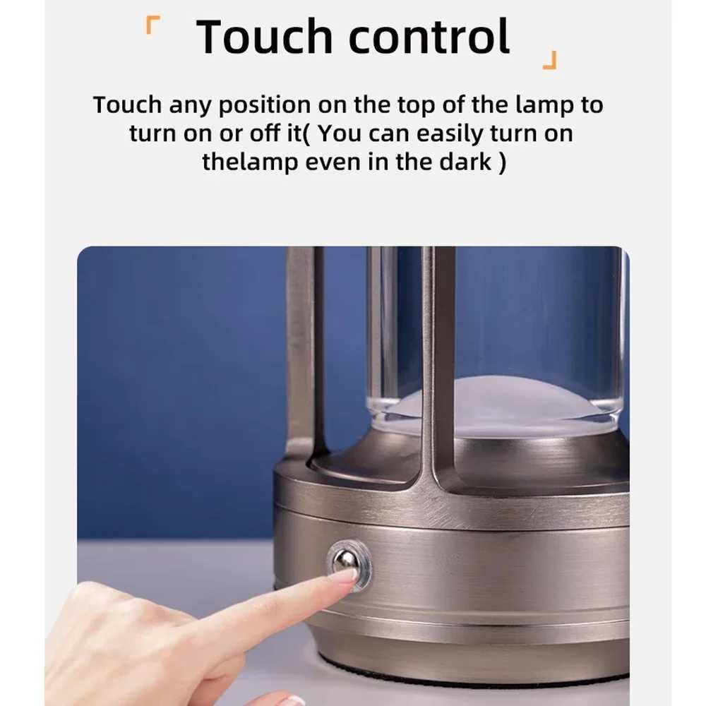 Crystal Lamp Plastic Bedside Table Bedroom Led Touch Table Lamp Restaurant Decoration Atmosphere Night Light C251115