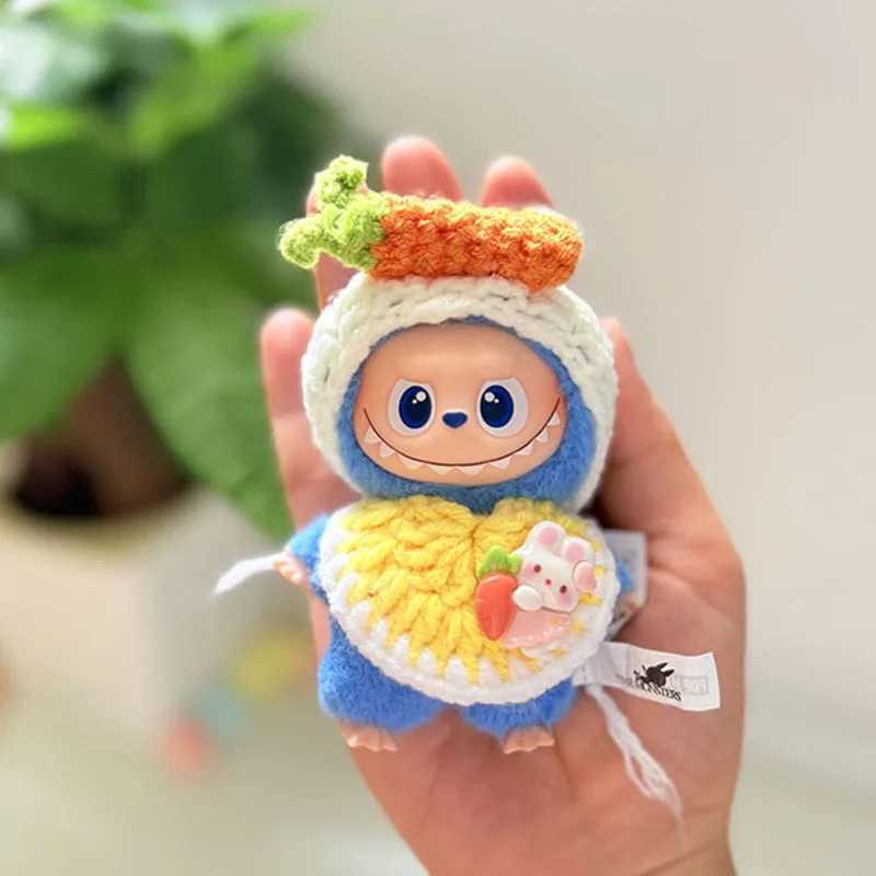 10cm Mini Labubu 40 Doll Clothes 4thGen Carrot Rabbit Frog Headband Drool Bib Clothes for Mini Labubu Accessories C250924