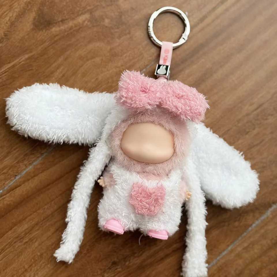 For 40 Labubu Clothes Cute Cartoon Plush Toy Love Clothes Luxury Outfit 10cm Mini Plush Jumpsuit Costumes Key Pendant Decor C250924