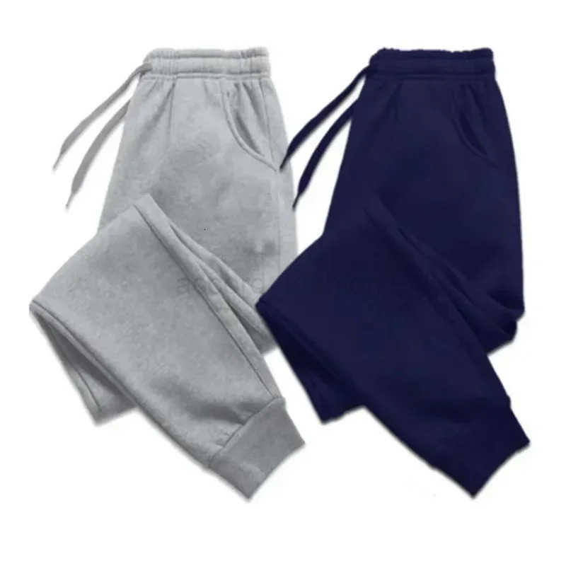 New Plus Size Mens Sweatpants 2XL 3XL Sportswear Elastic Waist Casual Baggy Pants Black Grey Cotton Joggers Male Loose Trousers M250924