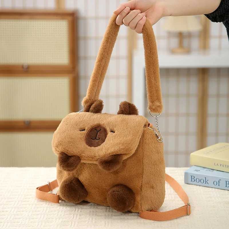 Student School Bag Artificial Fur Plush Capybara Bag Casual Allmatch Fur Bag Large Capacity Backpack School Backpack Mochila Z250924
