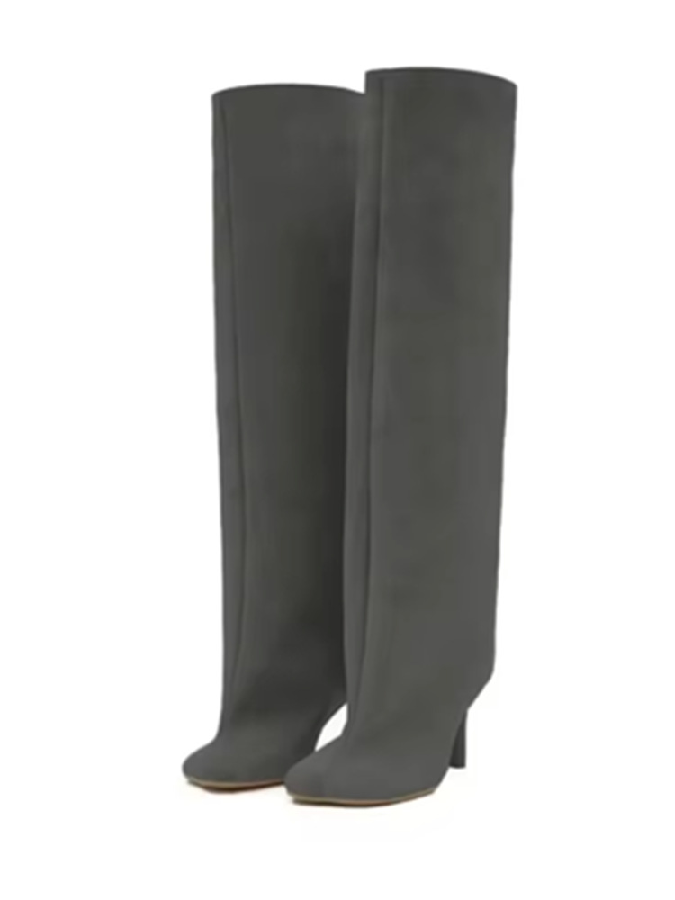 Chic Victorian-Inspired Ankle-to-Knee Length Footwear Ensemble Featuring Soft Luxe Leather