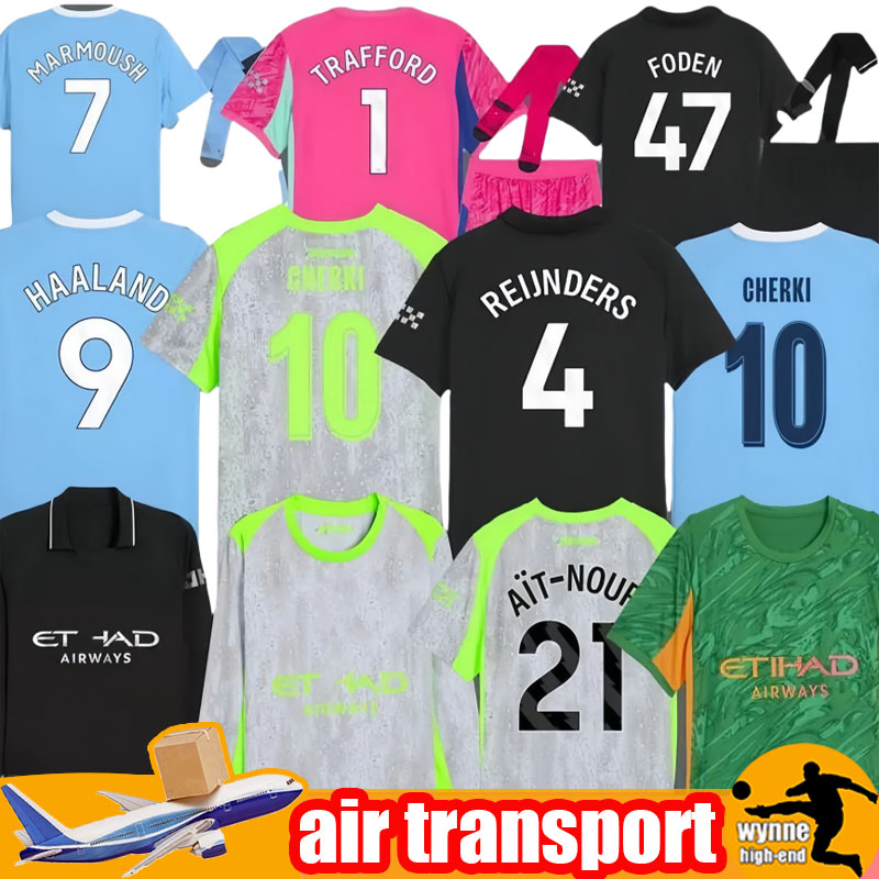 man city 25 26 HAALAND MARMOUSH SOCCER JERSEY GREALISH MAN CITIES ALVAREZ player DE BRUYNE FODEN football tops shirt men kids kit DOKU Mancheste rs city jerseys