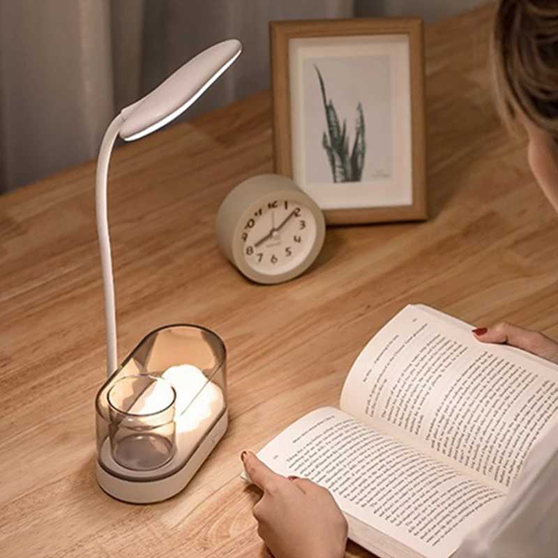 USB Learning Dormitory Bedroom Bedside Reading Night Light LED Desk Lamp Eye Protection Desk College Student Nightlights C251115