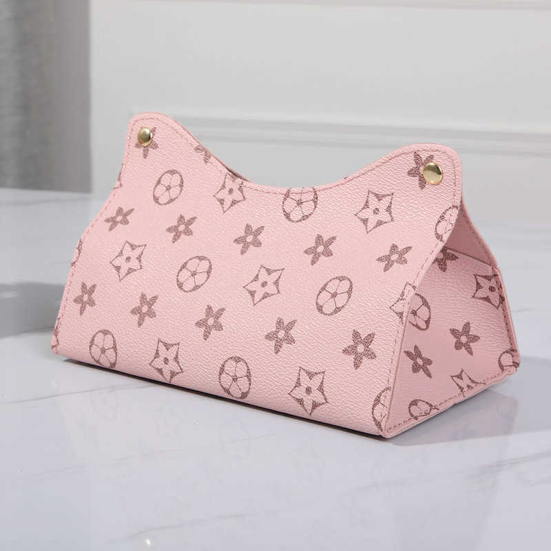 INS Tissue Box Toilet Paper Car Desktop Tissue Box Light Luxury Old Flower Living Room Home Napkin Storage Box C250924