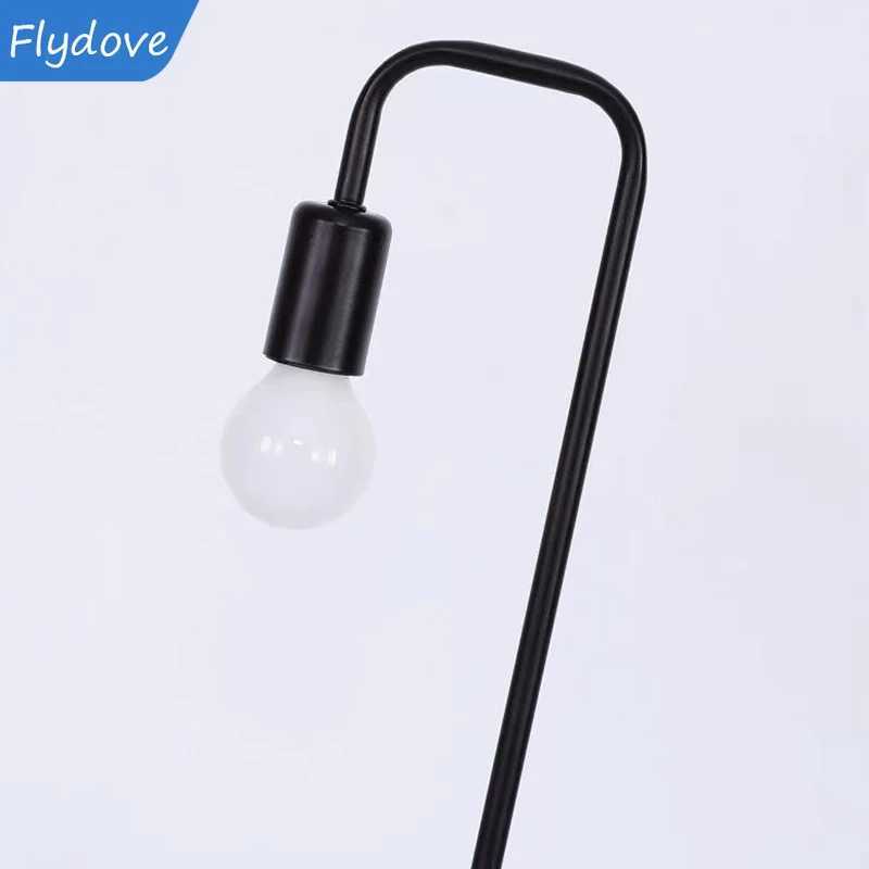 Nordic E27 LED Wooden Desk Lamp Vintage Black White Creative Iron Rod Countryside Wooden Table Lamps Bedside Reading Lighting C251115