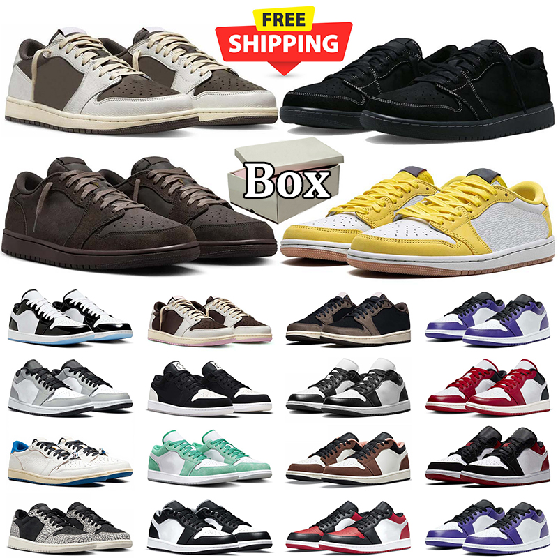 Designer for Men Women 1 Basketball Shoes Sneakers Black Phantom Shy Pink Olive Court Purple Outdoor Sports Mens Trainers Sneaker With Box