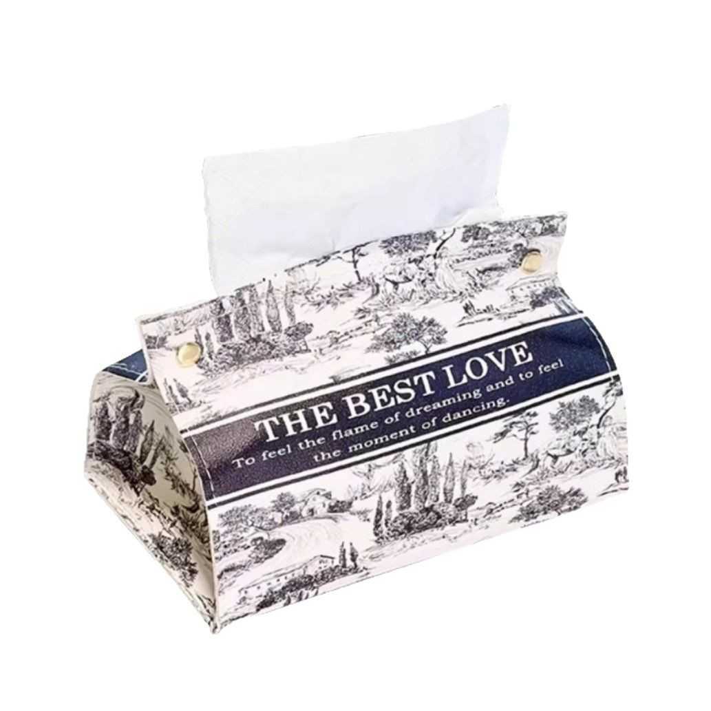HighQuality Tissue Box for Living Room Ins Style Creative Home Decor for Coffee Table Dining Table OilProof Leather Tissue Box C250924
