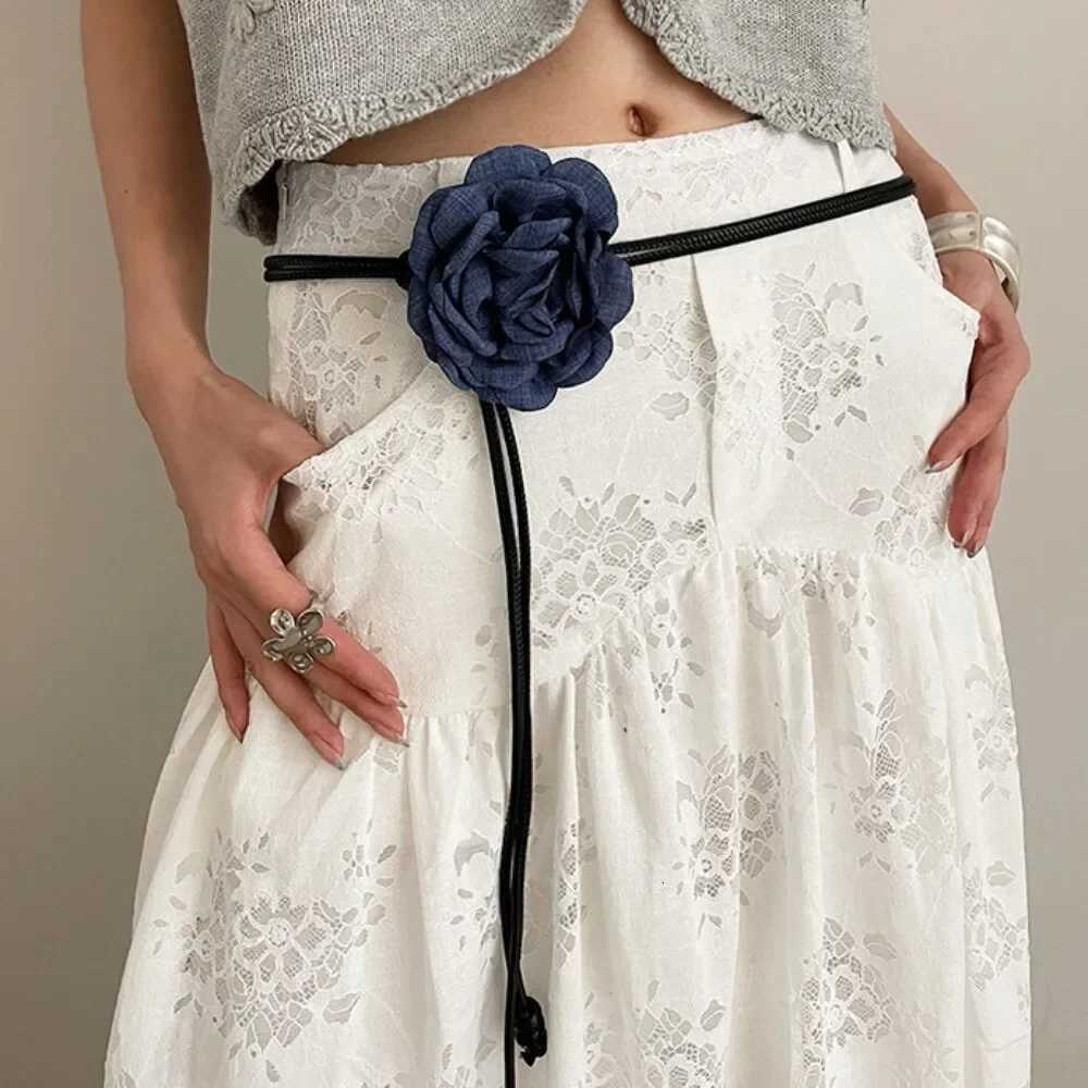 Fashion New French Style Chiffon Floral Waist Belt Retro Vintage Heart Waistband HighEnd Rope Decoration For Women D250924
