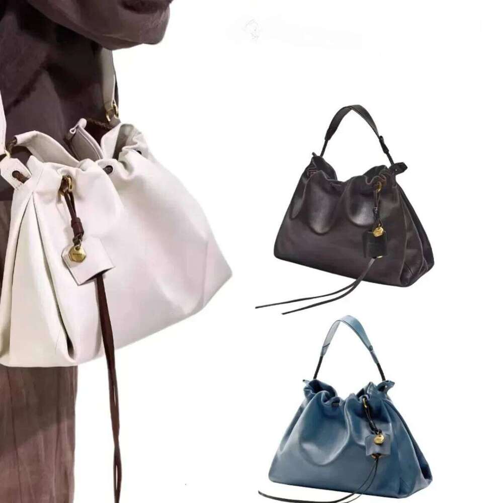 New Large Capacity Trash Bag Fashionable Soft Leather Handbag With Internal Zipper Pocket For Commuting And Suotong2509