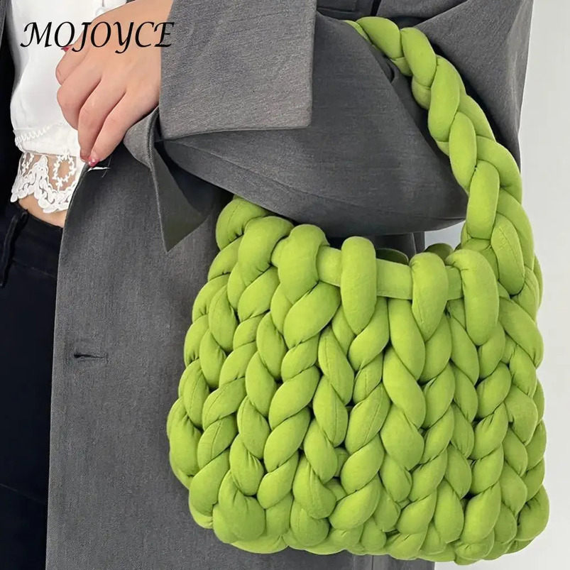 Shoulder bag hand woven womens casual handbag Icelandic wool fashionable soft lightweight breathable holiday gift 241014