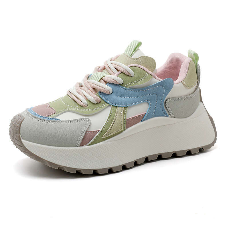 BN031 Thick Sole 2025 Spring and Autumn Sports Academy Style New Women's Breathable Casual Dad Shoes d20990