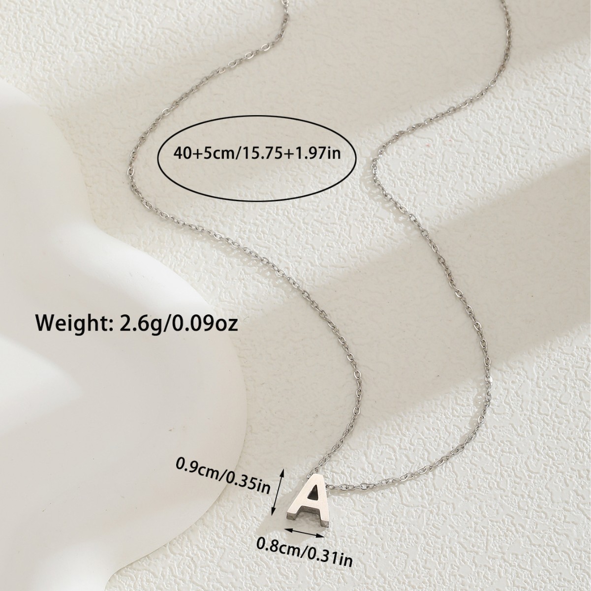 Luxury Designer Stainless Steel 26 Capital Letters Necklace for Women Initial Pendant High Quality Elegant Alphabet Jewelry Dainty Gift Wholesale Pric