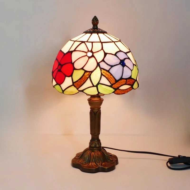 E27 Retro Baroque LED Table Lamps Mediterranean Vintage Stained Glass Bedroom Reading Cafe Bar Decor Desk Lights With EUUS Plug C251115