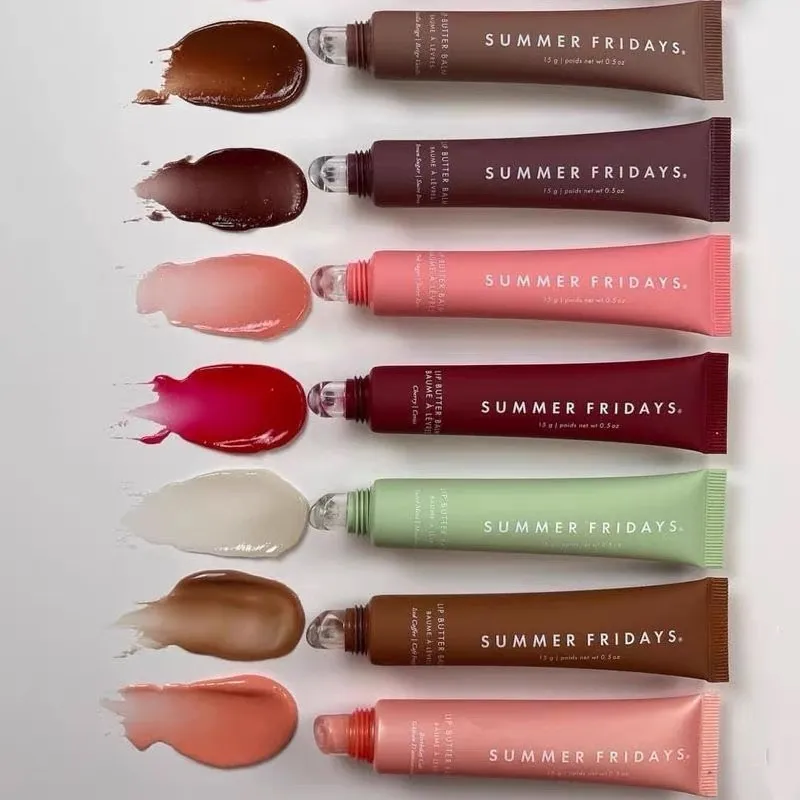 Summer Fridays Lip Butter Balm Moisturizing Smooth Soft Lips makeup Poppy Pink Sugar Vanilla Beige Cherry Iced Coffee Hot Cocoa top quality 15g Lip Care Cosmetics