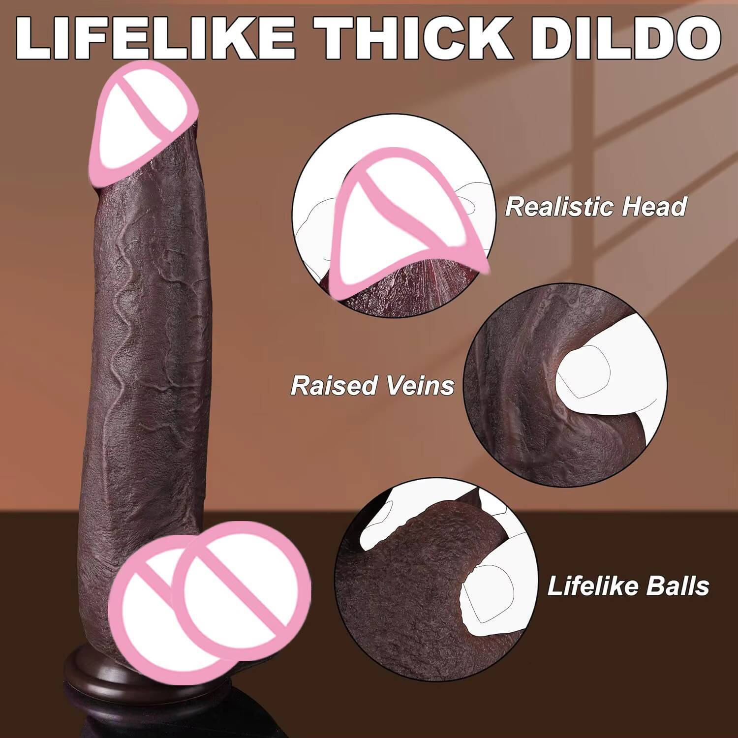 Real Big Black Penis Long Dildo Thick Man Dick Adult Women Sexy Sex Toy Soft Penis Spot Stimulation Artificial Penis Dildos Dick