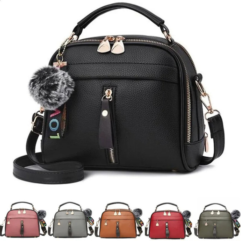 Womens tassel messenger shoulder bag PU leather handbag womens Boston serve y ten font 240817