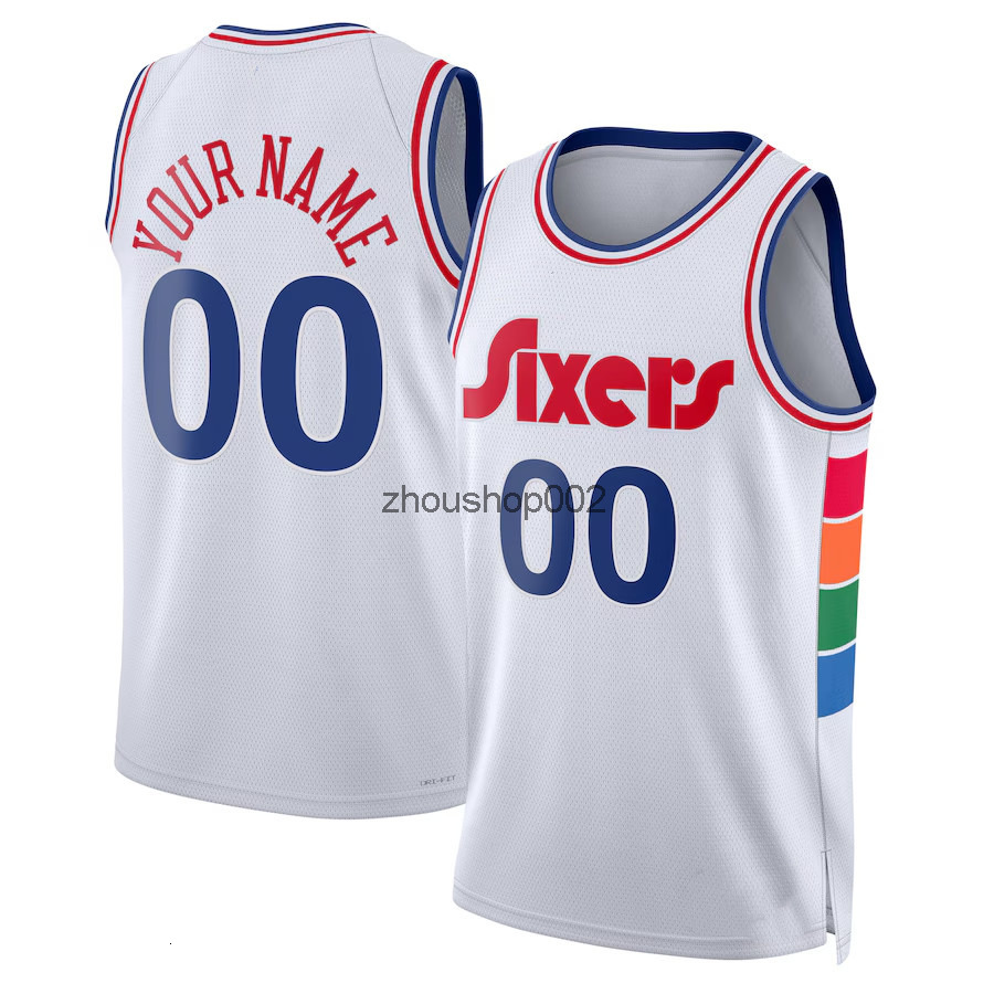 76erss Basketball Jerseys Tyrese Maxey Jared McCain VJ Edgecombe Paull George Joell Embiid Quentin Grimes Kelly Oubre Andre Drummond Allen Iverson Cit