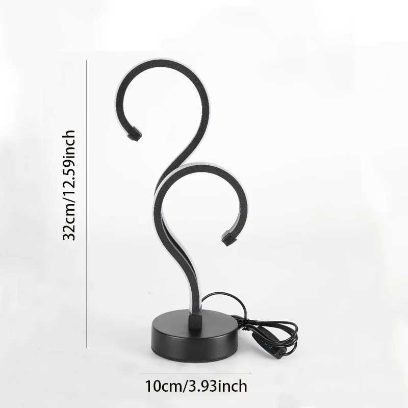 1PC Creative Double Question Mark Desk Lamp USB Three Color Dimming Bedroom Eye Protection Nightlight C251115
