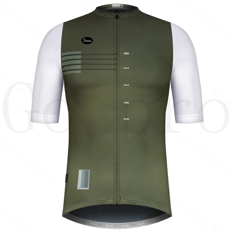 Cycling Shirts Tops Summer High Quality Team Men Cycling Jersey Clothing Black Short Sleeve Breathable Quick Dry Cycle Jersey Clothes Spain 230804bj