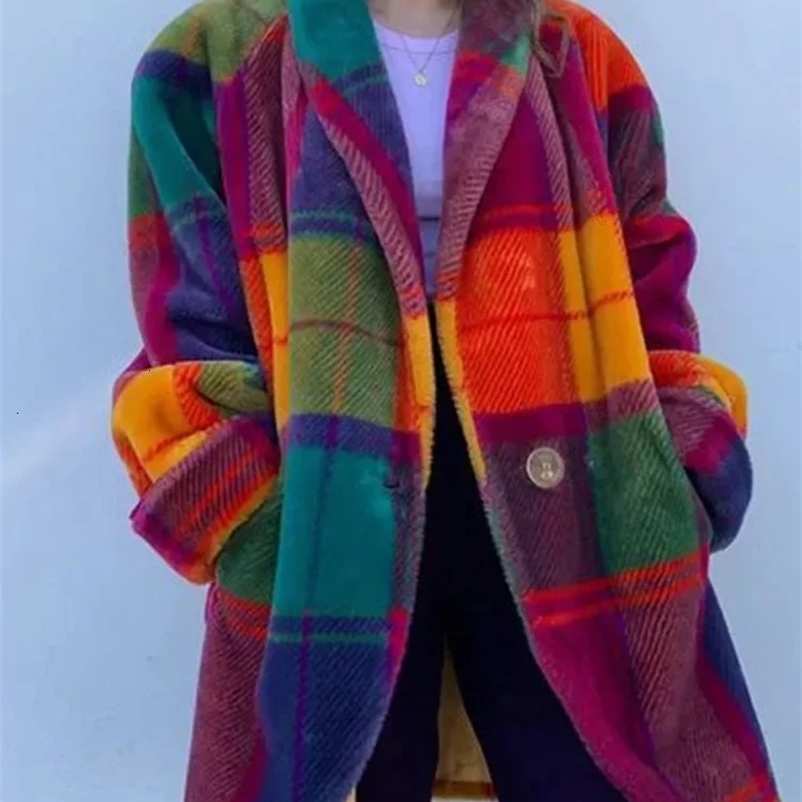 Panel plain womens jacket long sleeved pocket single chest casual womens coat spring V-neck elegant womens coat 240927