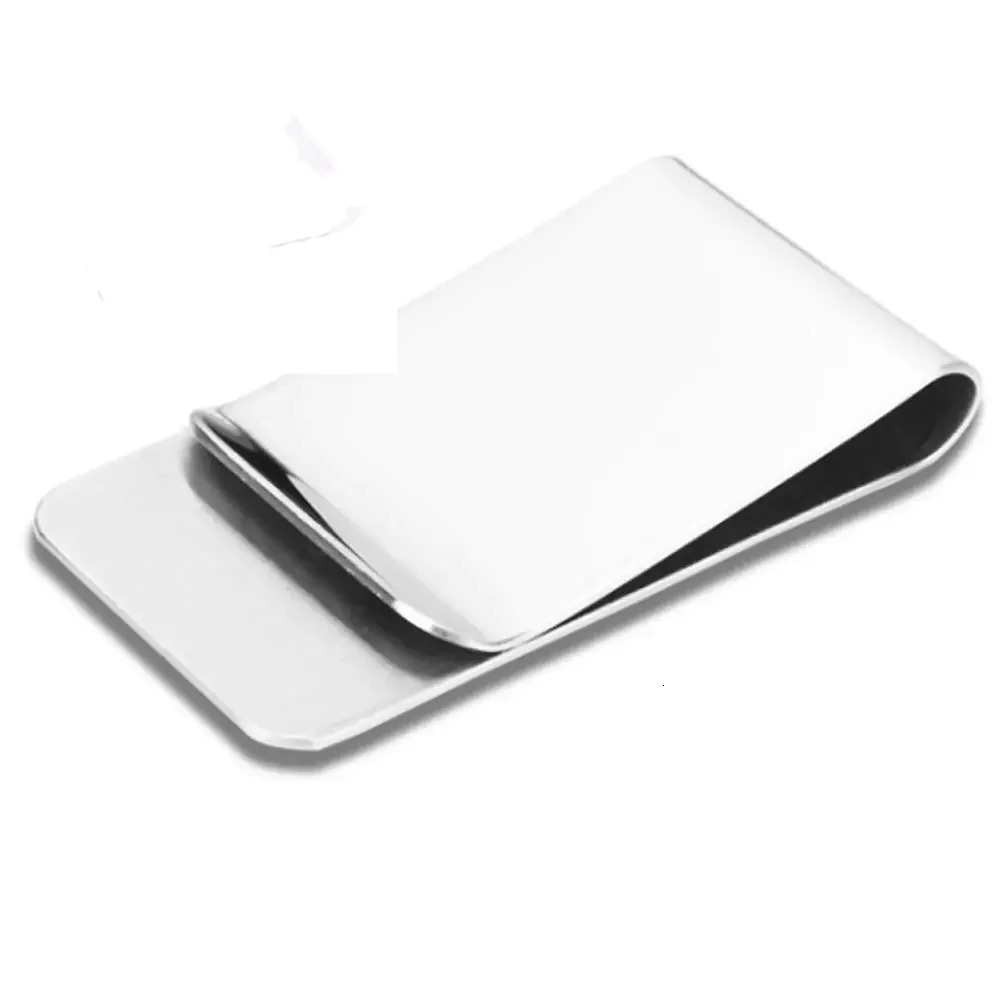 High Quality Metal Clip Slim Pocket Credit Card ID Clip Stainless Steel Money Clip Wallet Cash Clamp Men Purse 250923