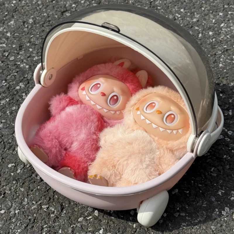 For Labubu Baby Pram V1 V2 V3 Labubu Space Module Doll Sleep Cradle Cart Dolls Bed Furniture Accessories Toy Birthday Gift C250924