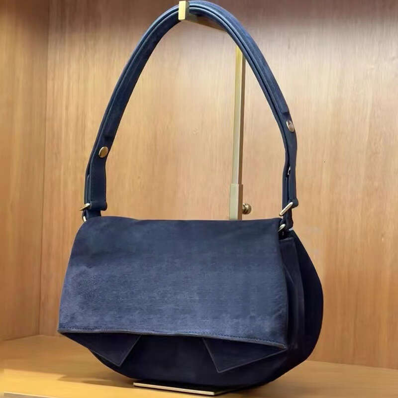 Internet Celebrity New Women's Fashionable And Elegant Matte Suede Spaceship Single Shoulder Underarm Handheld Crossbody Bag B5