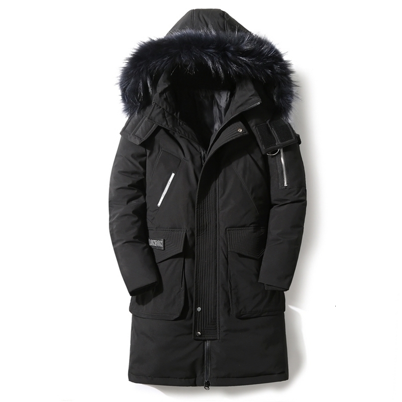 90%Down Jackets new winter men's down jacket high quality Detachable Fur Collar male's jackets thick warm Outdoor windproof 201120