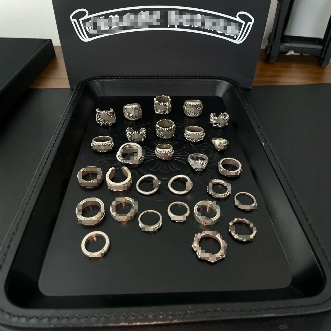 Designer Crosses Rings S925 Silver Plated Hip Hop Men and Women Vintage Cross Open Thai Silver Chromes Ring Jewelry gift miheee 01