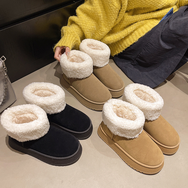 hot Free delivery designer Ladies' snow boots Fashionable casual comfortable snow boots warm and durable