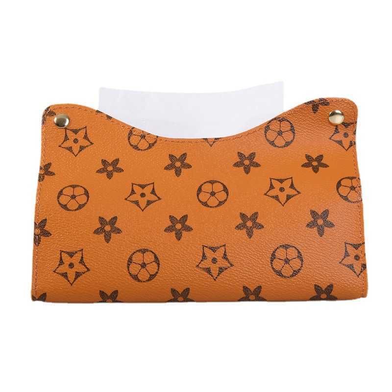 INS Tissue Box Toilet Paper Car Desktop Tissue Box Light Luxury Old Flower Living Room Home Napkin Storage Box C250924