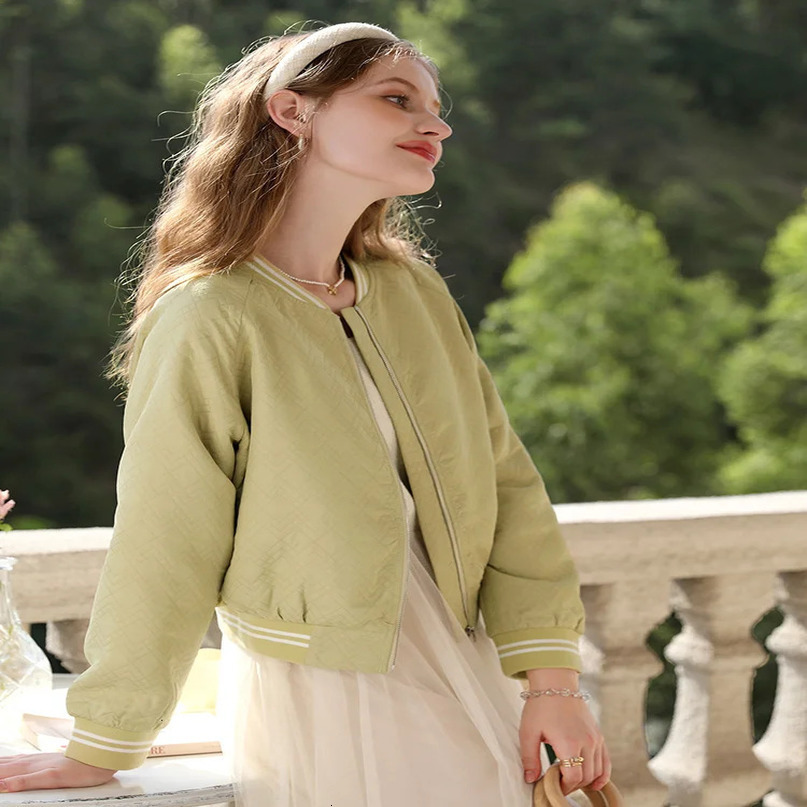 I believe in your womens short sleeved French jacquard raglan sleeves spring baseball uniform foreign chic jacket 2241185467 240930