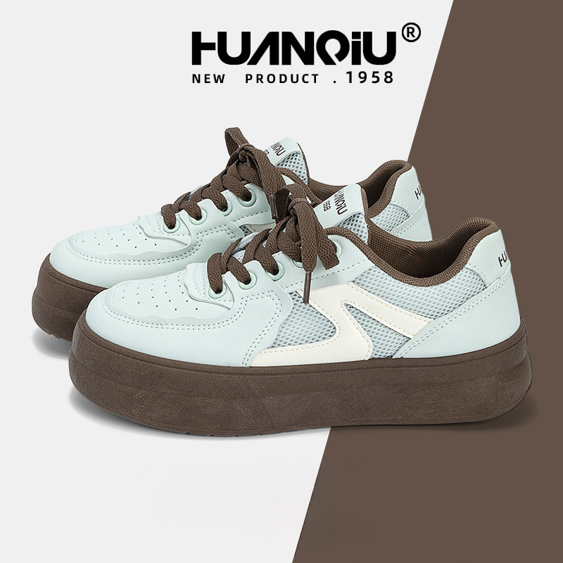 HUAN QIU Free shipping Designer Casual Shoes Board shoes women thick soled women shoes casual women shoes