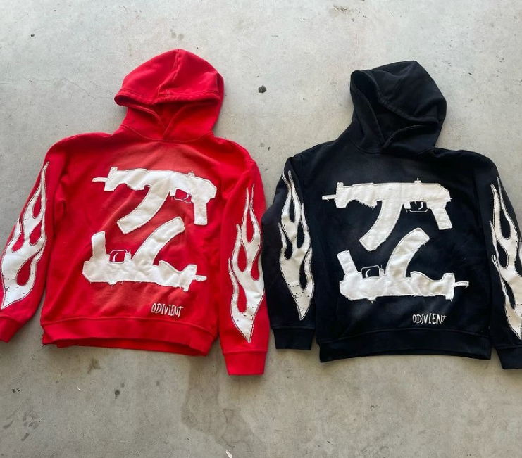 Vintage High Street Personalized Letter Printed Men Hoodie Y2K Harajuku Gothic Punk Men and Women Sportswear streetwear 250806