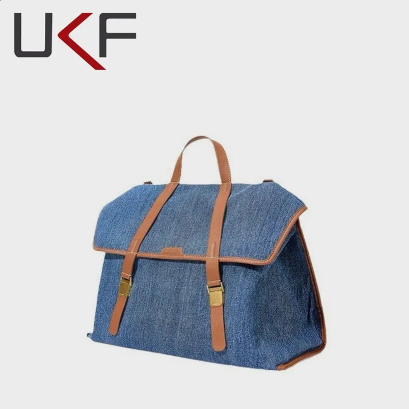 UKF y ner highend denim shoulder bag cross body womens portable briefcase summer Bolas homeless 240919