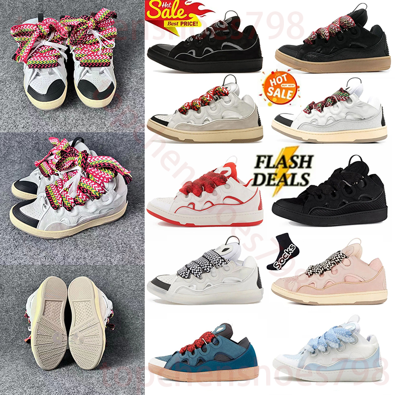 Designer Casual Shoes Curb Sneakers Paris Luxury Embossed Nappa Calfskin Leather Platform Sneaker Extraordinary Outdoor Mens Trainers Size 36-46