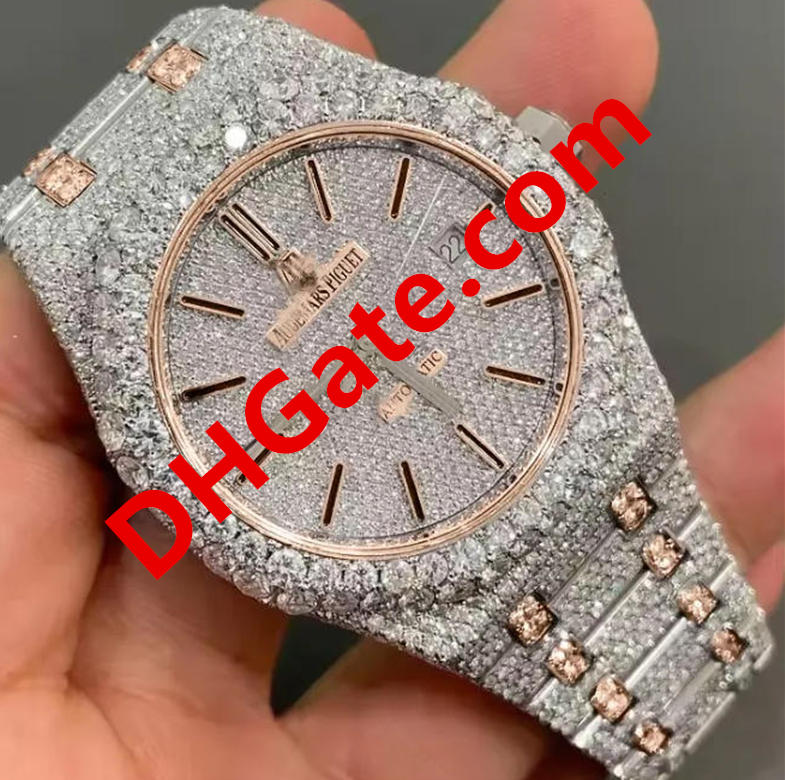 VVS Top Quality Automatic Mechanical Iced Out Watches Women Designer Men Moissanite Watches Pass test Luxury Diamond Watches Free delivery