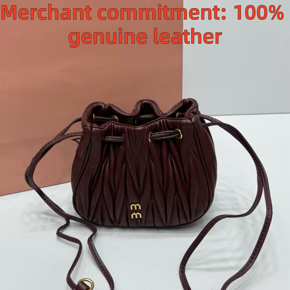 Luxury Designer Matelasse Nappa Real Sheep Leather Pleated Evening Bags Natual Leather