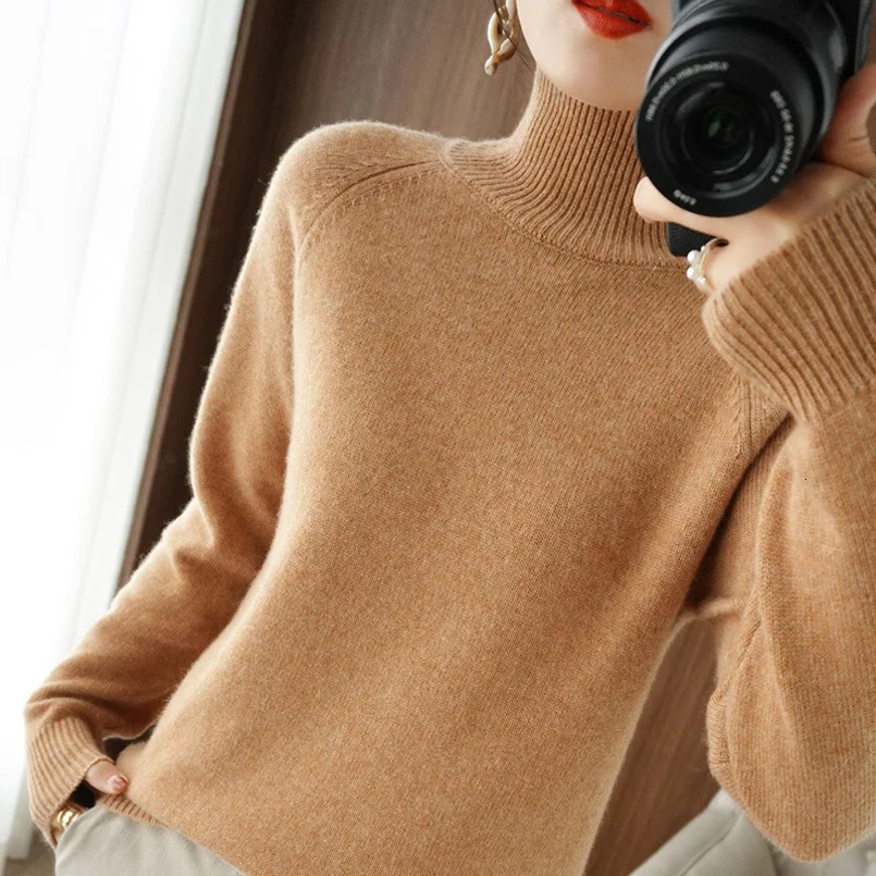 Casual Autumn Winter Women Sweaters Turtleneck Long Sleeve Thick Warm Pullovers Fashion Korean Knitwears Basic Jumpers 241217