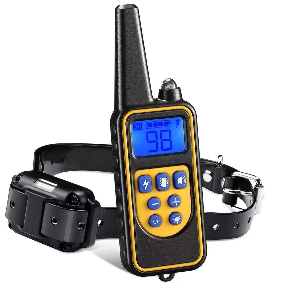 dog shock collar with remote control- 800m Dog Training innovative IPX7 waterproof, with 3 training modes, rechargeable electronic collar, suitable fo